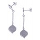 Boucles d'oreille argent rhodié 3g