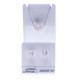 Set argent rhodié 3g collier 40+5cm - boucles d'oreille quartz rose