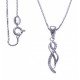 Collier argent rhodié 3,3g - zircons - 40cm