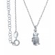 Collier argent rhodié 3,5g - pinguin - 38+5cm