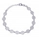 Bracelet argent rhodié 4g - ronds filigranés - 17+3cm