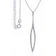 Collier argent rhodié 4,1g - zircons - hauteur 5,5cm - 38+5cm