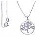 Collier argent rhodié 4,2g - arbre - zircons - 40cm