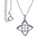 Collier argent rhodié 4,3g - zircons - 38+5cm