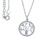 Collier argent rhodié 4,4g - arbre de vie - diam. 20mm - 38+5cm