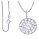 Collier argent rhodié 6,9g - zircons - 45cm