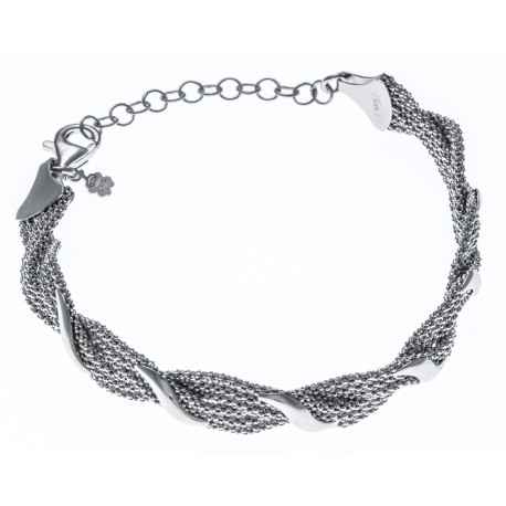 Bracelet argent rhodié 9,9g - 18+4cm