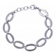 Bracelet acier - ovales - 18+3cm