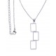 Collier acier rectangles modernes - 40+10cm