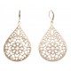 Boucles d'oreille acier doré - hauteur 5cm