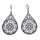 Boucles d'oreille acier noir - hauteur 5cm