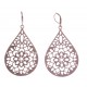 Boucles d'oreille acier café - hauteur 5cm