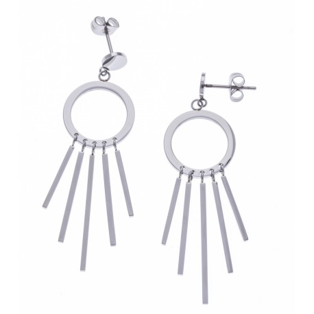 Boucles d'oreille acier 5 fils