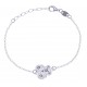 Bracelet argent rhodié 1,5g - enfant - nounours - 14+3cm