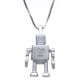 CHIKIBOT - Chikifit - Collier argent rhodié 3g - émail - oxydes de zirconium - maille vénitienne - 50cm