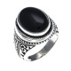 Bague argent 6,8g - onyx véritable - T54 à T70