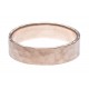 Bague argent rhodié 3g - rosé - martelée - finition mate - T50 à 60