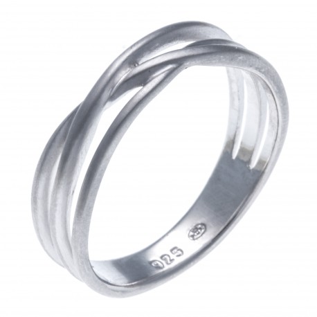 Bague argent rhodié 2g - infini - finition mate - T50 à 60