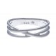 Bague argent rhodié 2g - infini - finition mate - T50 à 60