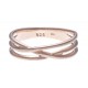 Bague argent rhodié 2g - infini - rosé - finition mate - T50 à 60