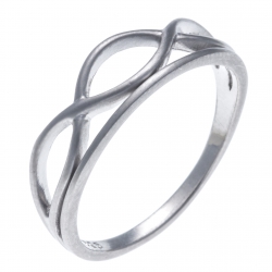 Bague argent rhodié 1,4g - finition mate - T50 à 60