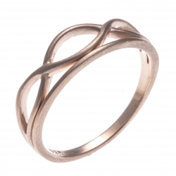 Bague argent rhodié 1,4g - rosé - finition mate - T50 à 60