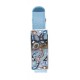Bracelet en acier - émail - nacre- cuir bleu- largeur 1cm - longueur 22cm