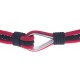 Bracelet acier pour homme - nautique - rouge et noir - 3 cordes - 21cm
