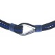 Bracelet acier pour homme - nautique - noir et bleu - 3 cordes - 21cm