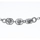 Bracelet argent rhodié 2,2g - boules magiques - 17+3cm