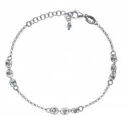 Bracelet argent rhodié 2,5g - boules magiques - 17+3cm