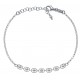 Bracelet argent rhodié 2,2g - perles synthéthiques - 17+3cm