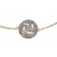 Bracelet plaqué or - zircons - 17+3cm
