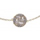 Bracelet plaqué or - zircons - 17+3cm