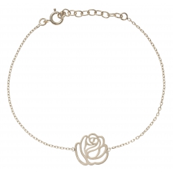 Bracelet plaqué or rose filigranée - 17+3cm