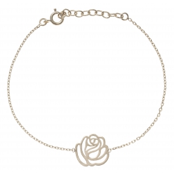 Bracelet plaqué or rose filigranée - 17+3cm