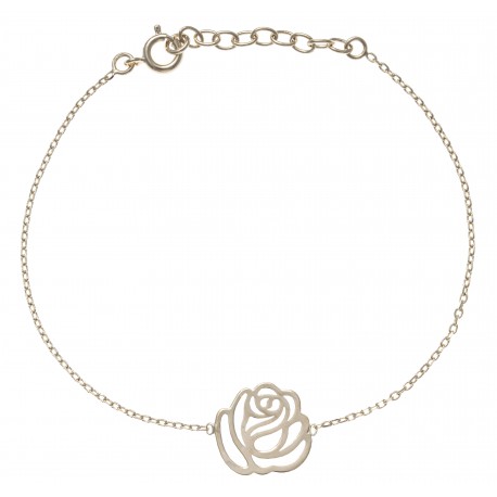 Bracelet plaqué or rose filigranée - 17+3cm