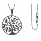 Collier argent rhodié 7,4g - arbre de vie - marcassites - arbre de vie - marcas