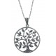 Collier argent rhodié 7,4g - arbre de vie - marcassites - arbre de vie - marcas