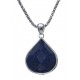 Collier argent rhodié 5,5g - lapis lazulli - 45cm