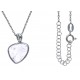 Collier argent rhodié 3,3g - améthyste- 38+5cm