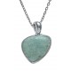 Collier argent rhodié 3,3g - amazonite - 38+5cm