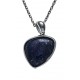 Collier argent rhodié 3,3g - lapis lazulli - 38+5cm