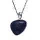 Collier argent rhodié 3,3g - sodalite - 38+5cm