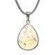 Collier argent rhodié 4,1g - citrine - 45cm