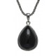 Collier argent rhodié 4,1g - ONYX - 45cm