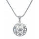 Collier argent rhodié 4g - zircons - 40cm