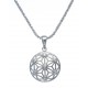 Collier argent rhodié 4g - zircons - 40cm