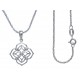 Collier argent rhodié 3,5g - zircons - 40cm