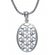 Collier argent rhodié 4,9g - zircons - 45cm